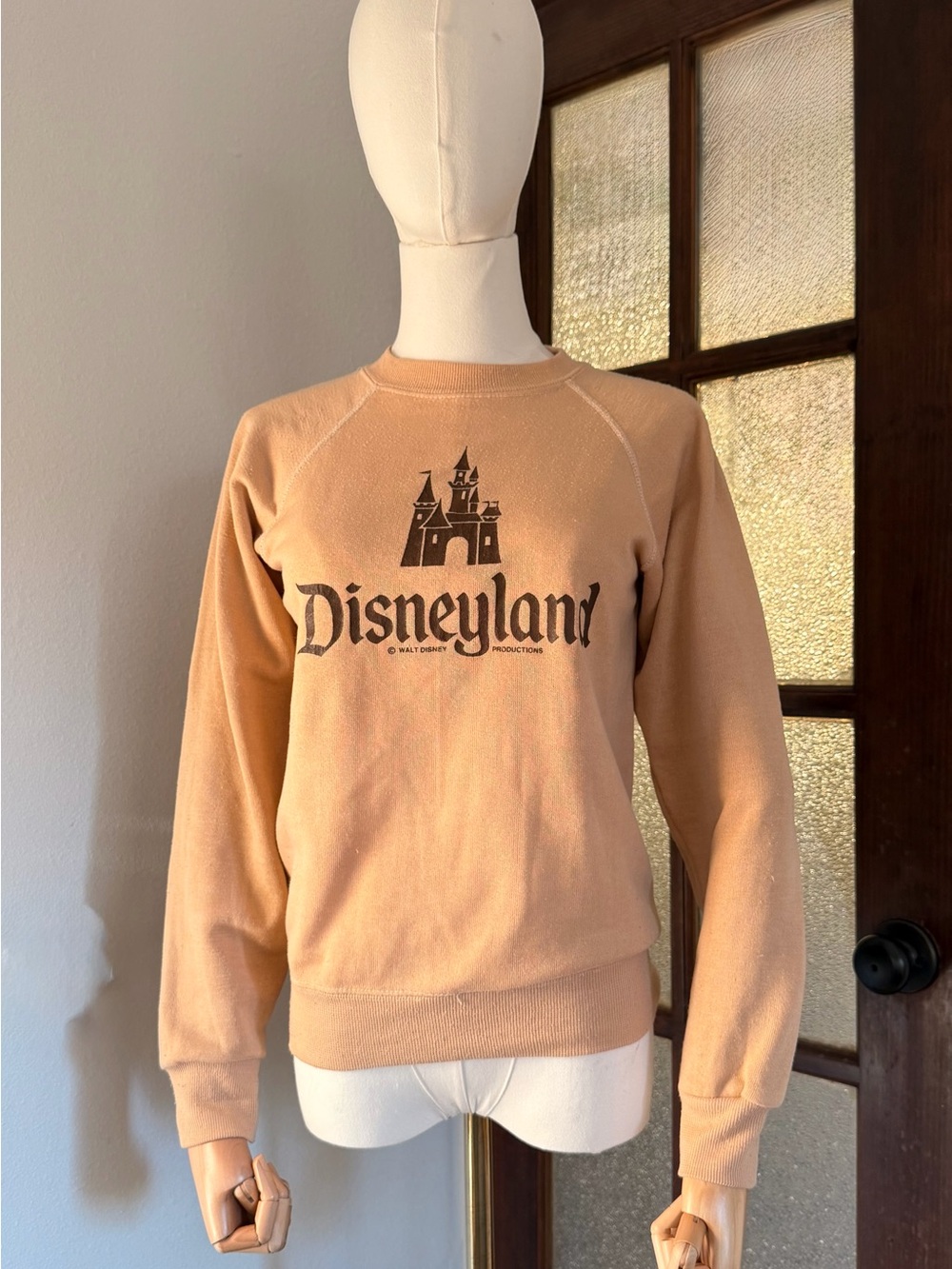 Vintage 80s Disney Productions Beige Crewneck Sweatshirt